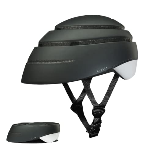 Closca Bicycle Helmet for Adults, Foldable Helmet LOOP. Bicycle Helmet and Electric Scooter/Scooter for Women and Men (Unisex). Patented Design. (Black/White, L)