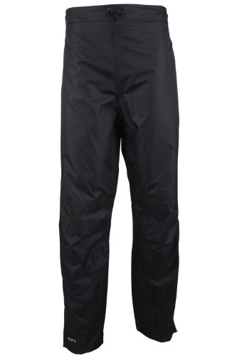 Mountain Warehouse Spray Mens Waterproof Overtrousers - Lightweight Ripstop Rain Pants with Half Zip Side Legs - for Autumn, Winter & Outdoors Black XS