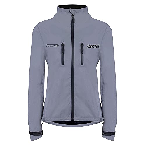 Proviz Women's REFLECT360 Waterproof Cycling Jacket Hi Visibility Reflective Cycling Coat