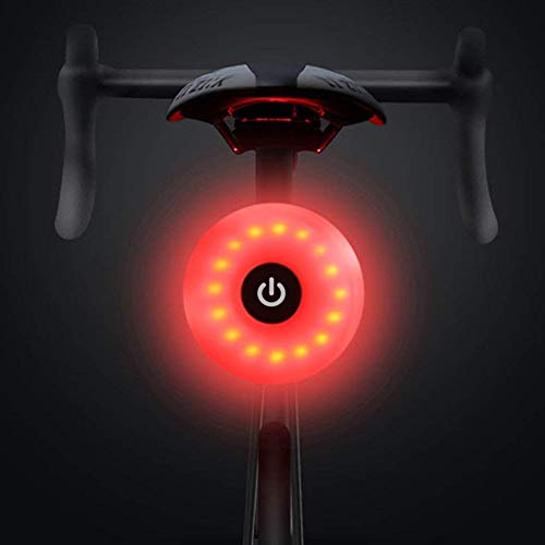 WASAGA Bike Tail Light, Sport LED Rear Bike Light USB Rechargeable, Red High Intensity Bicycle Taillight Waterproof, Helmet Backpack LED Lamp Safety Warning Strobe Light, 5 Light Mode Bike Back Light