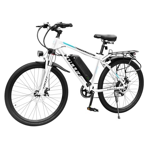 26' Electric Bikes for Adults. 2602 E-Bikes with 250W High-Speed Brushless Motor. Electric Bicycle Built-in 36V-8AH Removable Li-Ion Battery, Shimano 7 Speed, G51 LCD Display, Dual Disc Brake