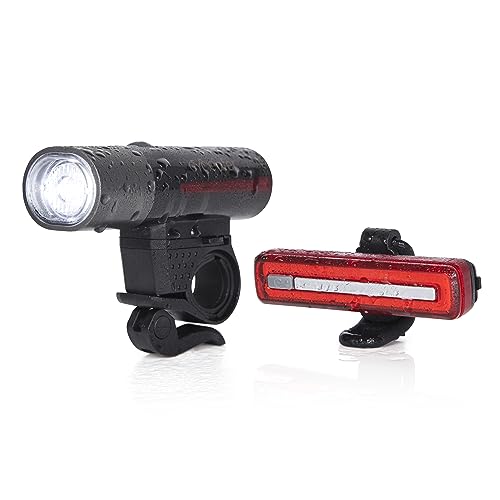 Cycleafer® LED Bike Lights - Rechargeable, Water Resistance, Headlight & Taillight for Ultimate Safety - Bike Light Set for Road, Mountain & City Bikes.