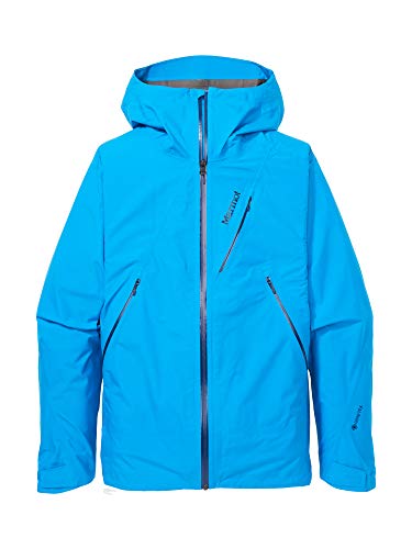 Marmot Knife Edge Jacket Waterproof Gore-Tex Jacket, Lightweight Rain Jacket, Windproof Raincoat, Breathable Windbreaker, Ideal for Running and Hiking - Clear Blue, M