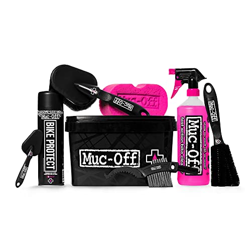 Muc-Off 8 in 1 Bicycle Cleaning Kit - Bike Cleaning Kit, Cleaning Bundle for MTB/Road/Gravel Bikes - Set Includes Bike Cleaner and Bike Protect