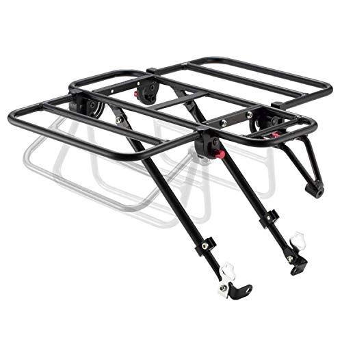 Vincita Bike Front Rack, with Expandable Wing for 26' to 29' Frames Sizes, Black,r, Maximum Load 22 LB - Bicycle Cargo Rack