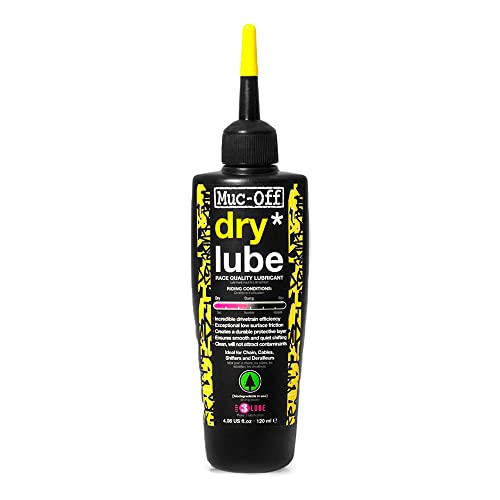 MUCOFF Dry Chain Lube, 120ml - Bike Lube, Bike Chain Oil, Chain Wax for Dry Weather Conditions - Biodegradable Bike Lubricant and Bicycle Chain Oil