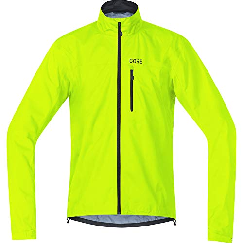 GORE Wear Men's Waterproof Cycling Jacket, C3 GORE-TEX Active Jacket, M, Neon-Yellow, 100034