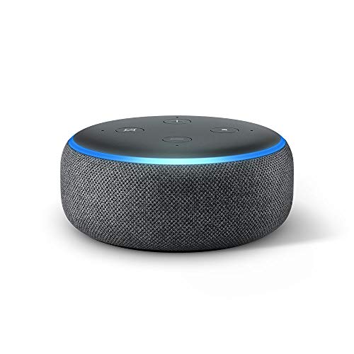Echo Dot (3rd Gen) - Compact Bluetooth Speaker with Alexa - Charcoal Fabric