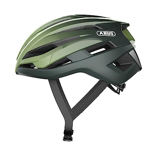 ABUS StormChaser Racing Bike Helmet - Lightweight and Comfortable Bicycle Helmet for Professional Cycling for Women and Men - Green, Size L
