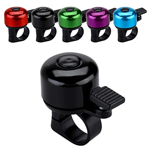 JFmall Bike Bell Bicycle Bell with Loud Crisp Clear Sound, Road and Mountain Bike Handlebar Bell Adults Kids(8 colors), Acrylonitrile Butadiene Styrene , Black