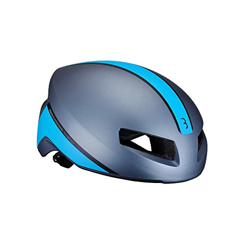 BBB Cycling Bike helmet Tithon, Matt Grey/Blue, M (55-58cm)