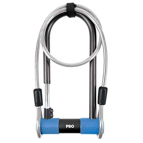 Oxford AlarmD D Lock - Pro Duo Cable/Alarmed Siren Alarm Loud Sound Bicycle,320mm x 173mm & 1.2mm cable