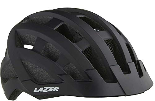 Lazer Compact DLX MIPS Mens Cycling Helmet - Black, One Size/Bicycle Cycle Biking Bike Road Mountain MTB Adult Head Safety Guard Skull Protection Breathable Cool Air Vent Commute Riding Ride Wear