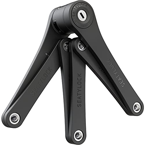 FoldyLock Compact Folding Bike Lock - Award Winning Patented High Security Cut Proof Bicycle Lock - Heavy Duty Anti Theft Smart Secure Guard with Key and Case for Bikes or Scooters - 85 cm