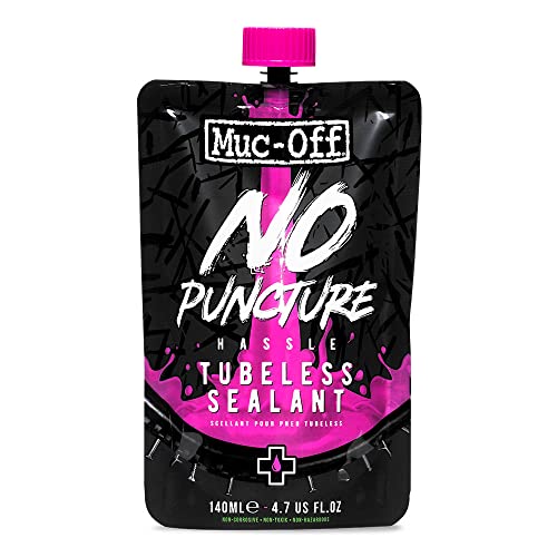 Muc-Off No Puncture Hassle Tubeless Sealant, 140ml - Tubeless Tyre Sealant for Bicycle Puncture Repair - Bike Tyre Sealant for MTB/Road/Gravel Bikes