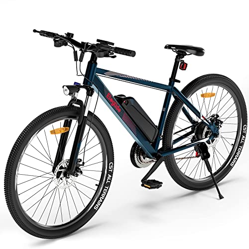 Eleglide M1 Electric Mountain Bike, 27.5' Electric Bicycle Commute E-bike with 36V 7.5Ah Removable Battery, LED Display, Dual Disk Brake, Shimano 21 Speed, MTB for Teenagers and Adults