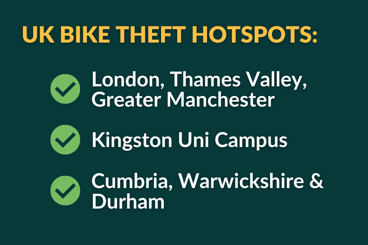uk bike theft hotspots
